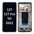 Xiaomi 12T / 12T Pro 5G (2022) LCD / OLED touch screen with frame (Original Service Pack) [BLACK] X-415